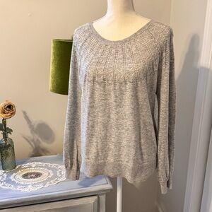 Loft light gray sweater size XL